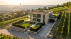 Haus verkaufen in Stuttgart – moderne Villa in Halbhöhenlage mit Blick auf die Stadt