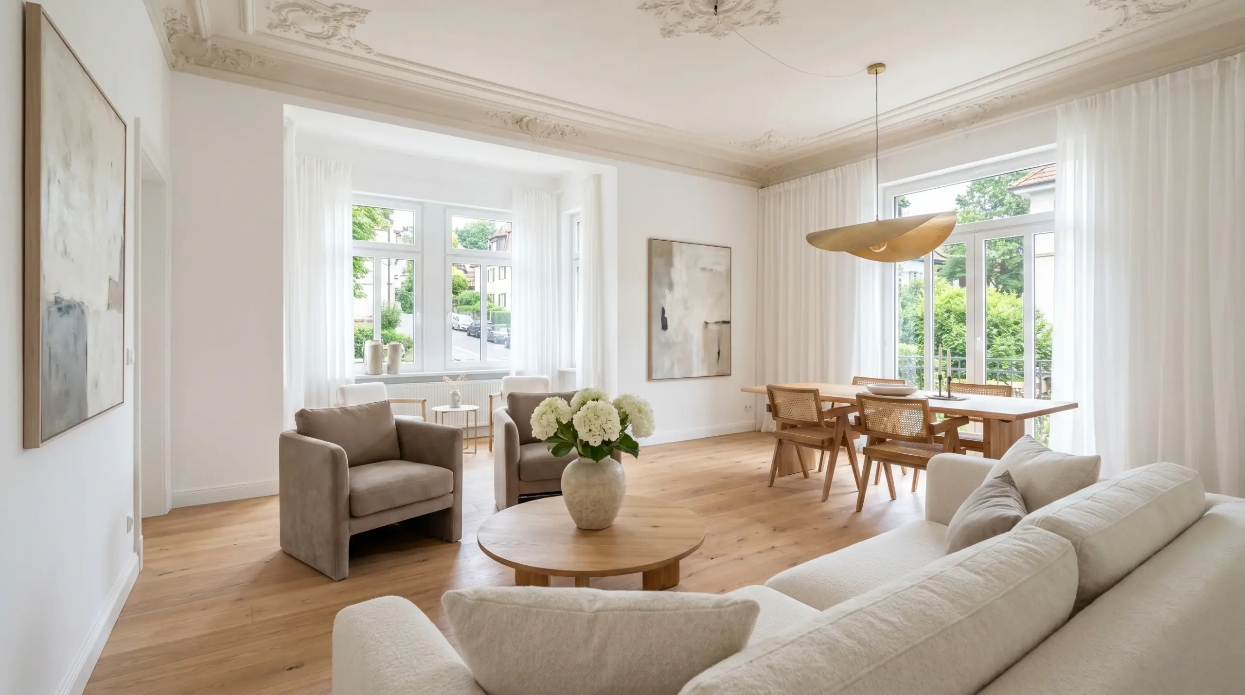 Immobilienmakler Stuttgart – professionell gestagter Wohnbereich vor dem Hausverkauf