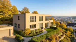 Immobilienmakler Stuttgart-Vaihingen – modernes Einfamilienhaus in Stuttgarter Halbhöhenlage mit Blick auf die Stadt
