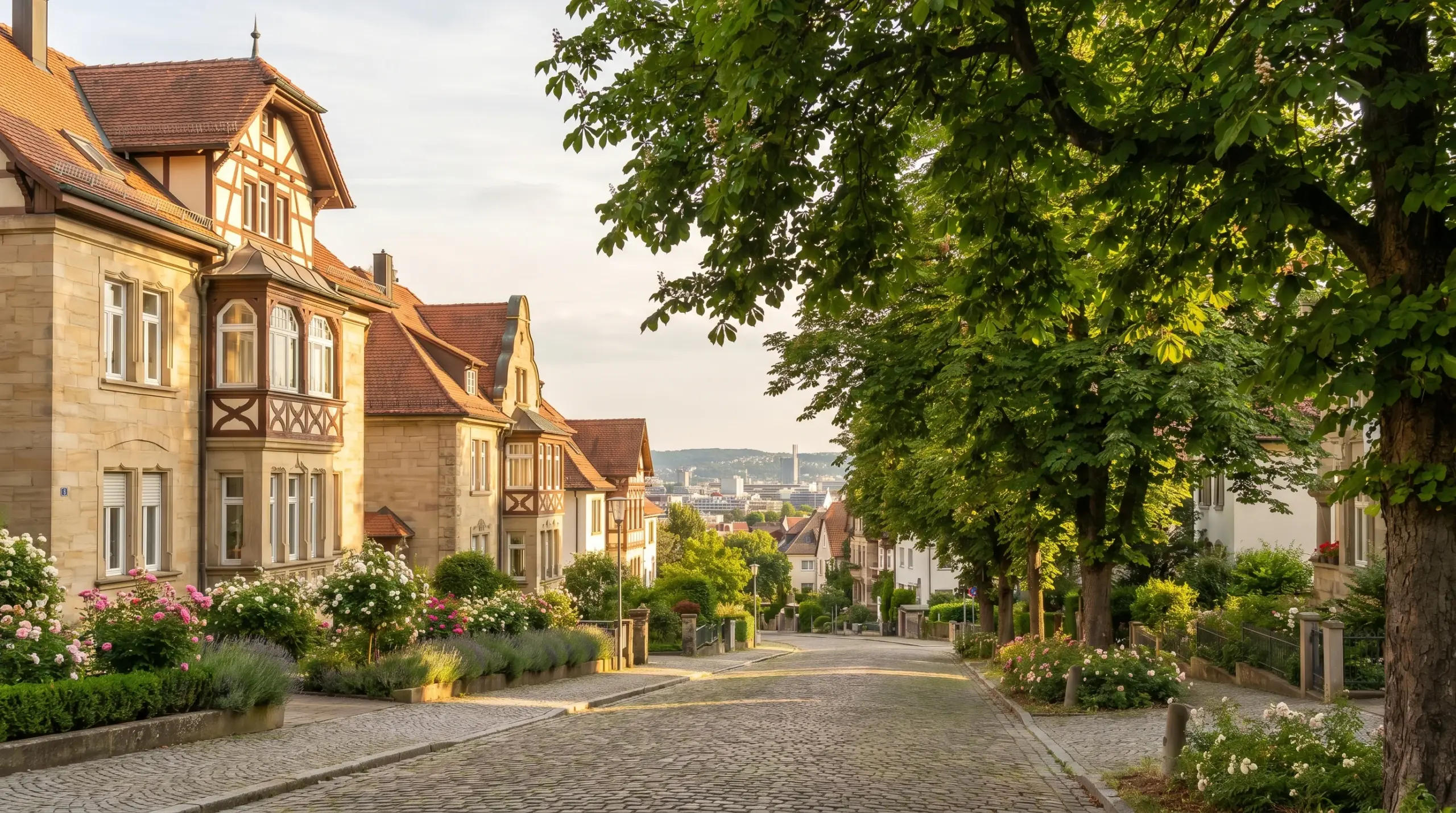 Immobilienmakler Stuttgart – Typische Halbhöhenlage mit Stadtblick