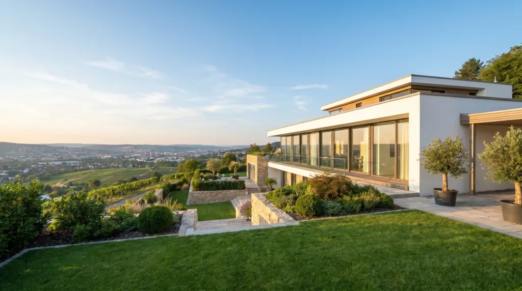 Aufgaben Immobilienmakler Stuttgart – Modernes Haus in der Stuttgarter Halbhöhenlage