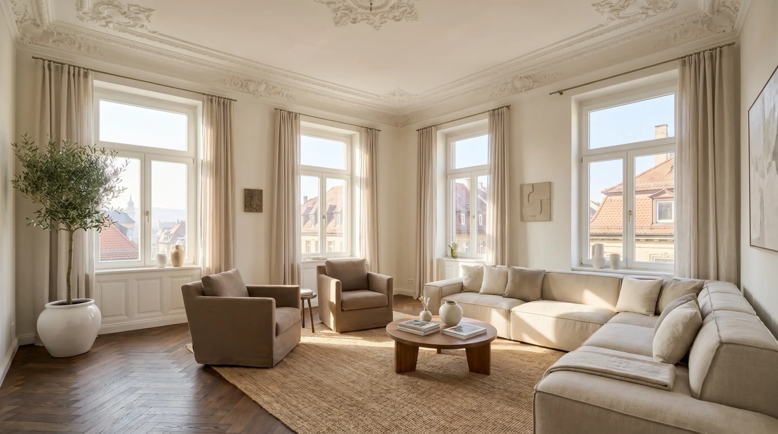 Stuttgarter Altbauwohnung mit Stuckdecke und Fischgrätparkett – Immobilienverkauf mit Makler