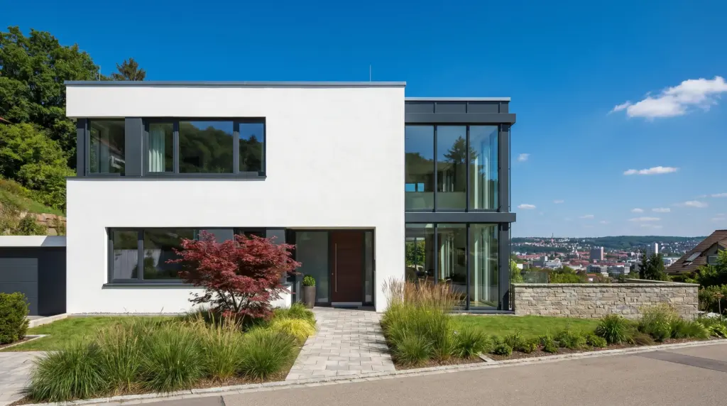 Alleinauftrag Makler Stuttgart – moderne Villa in der Halbhöhenlage mit Blick auf das Stadttal