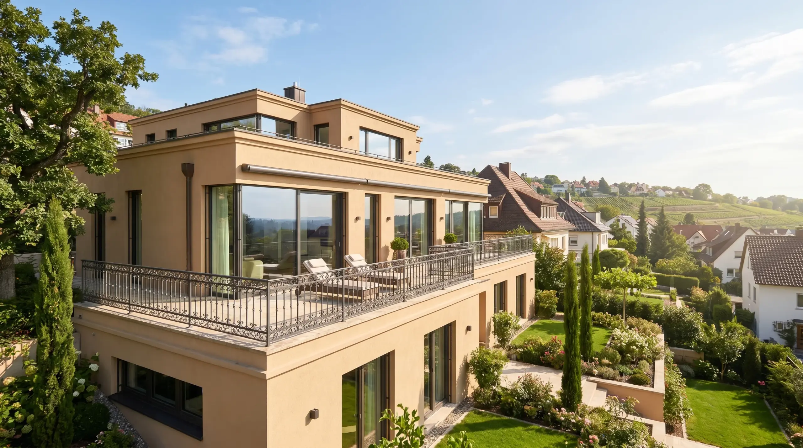 Immobilienmakler Stuttgart – Villa in der Stuttgarter Halbhöhenlage mit Blick auf Weinberge