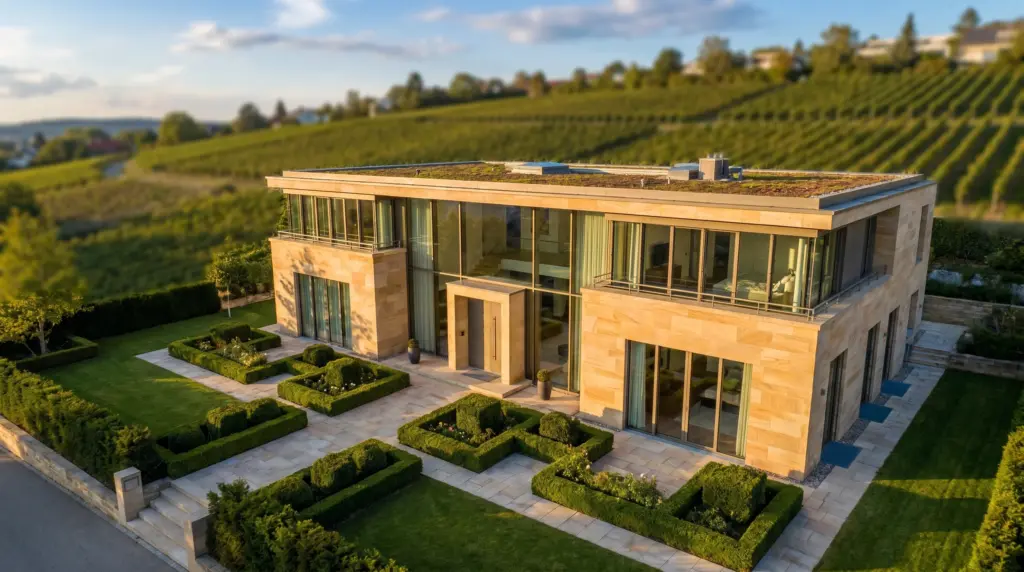 Spekulationssteuer Immobilien Stuttgart – Luxusvilla in der Stuttgarter Halbhöhenlage mit Weinbergblick