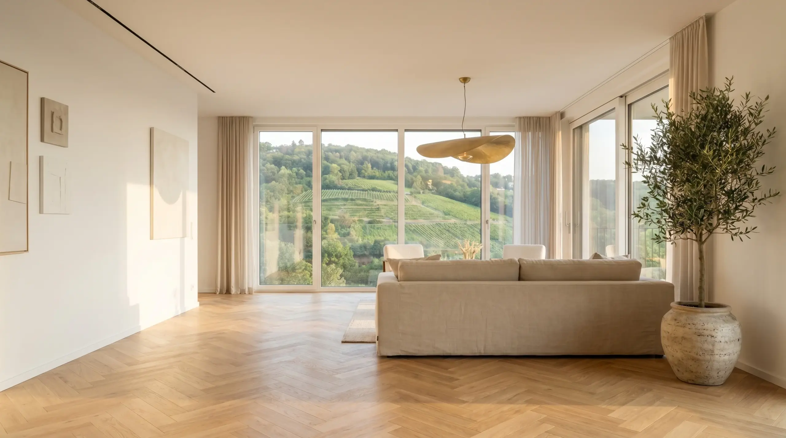Qualifizierter Alleinauftrag Stuttgart – Hochwertiges Wohnzimmer mit Blick über Stuttgart
