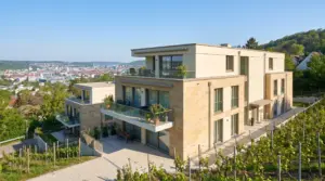 Eigentumswohnung verkaufen Stuttgart – modernes Mehrfamilienhaus in Stuttgarter Halbhöhenlage mit Weinbergblick