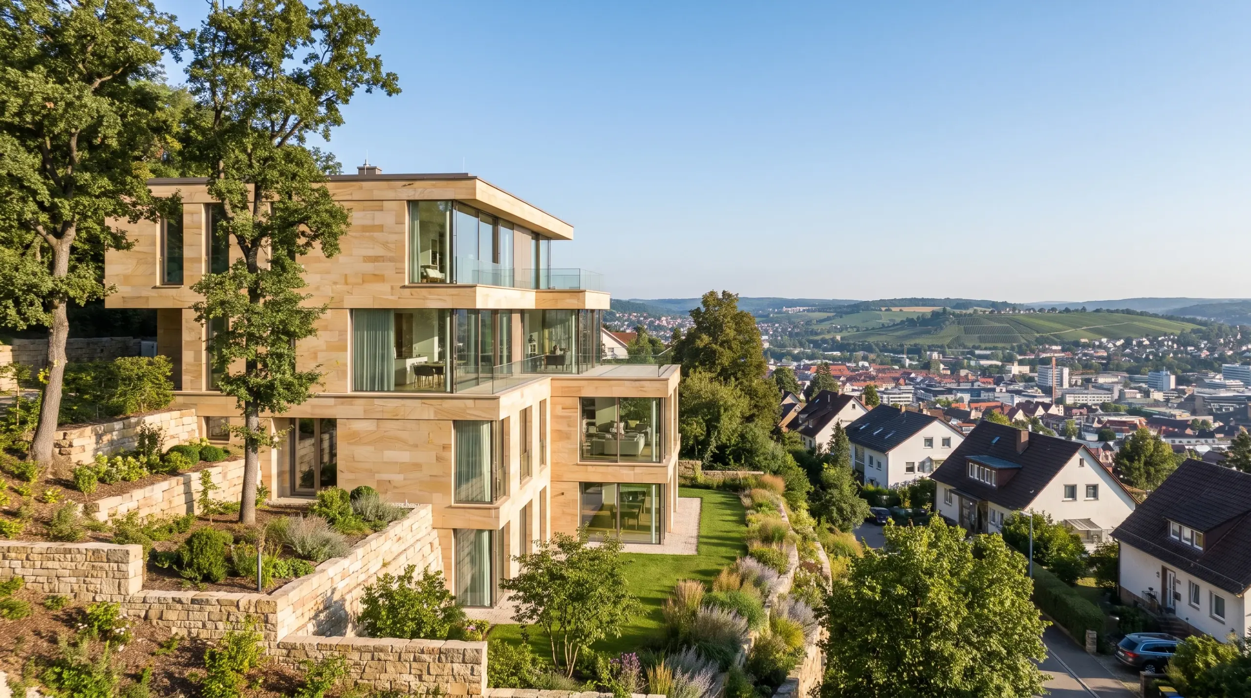 Immobilienbewertung Stuttgart – Villa in der Stuttgarter Halbhöhenlage mit Blick über die Stadt