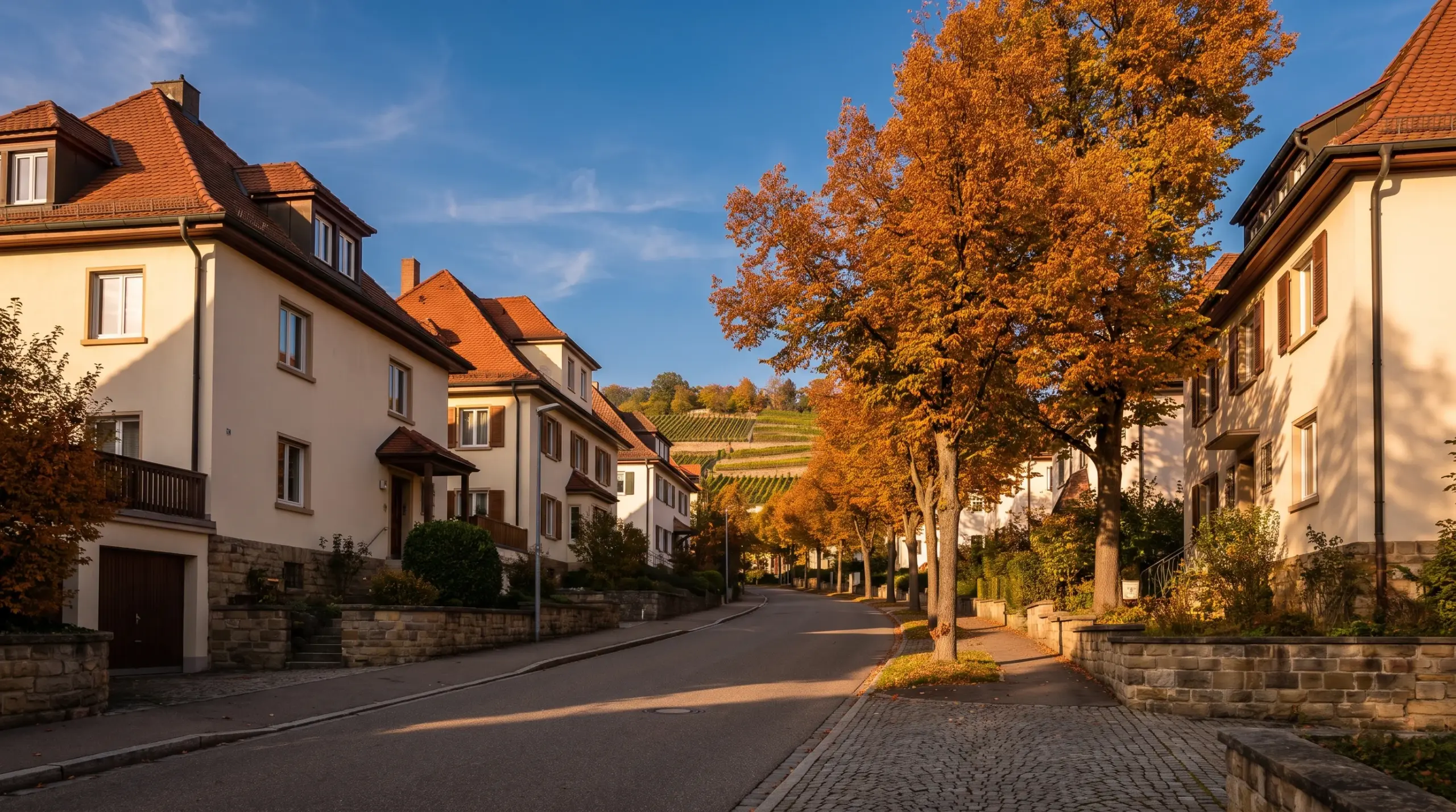 Stuttgarter Straße mit Wohngebäuden – Makler beauftragen Stuttgart