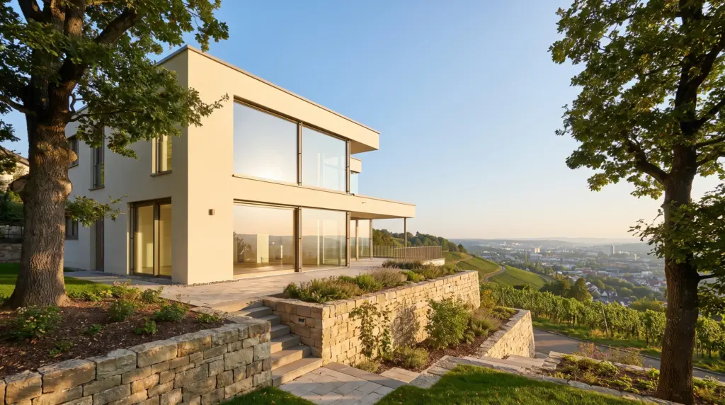 Immobilienbewertung Stuttgart – moderne Villa in der Stuttgarter Halbhöhenlage mit Weinbergblick