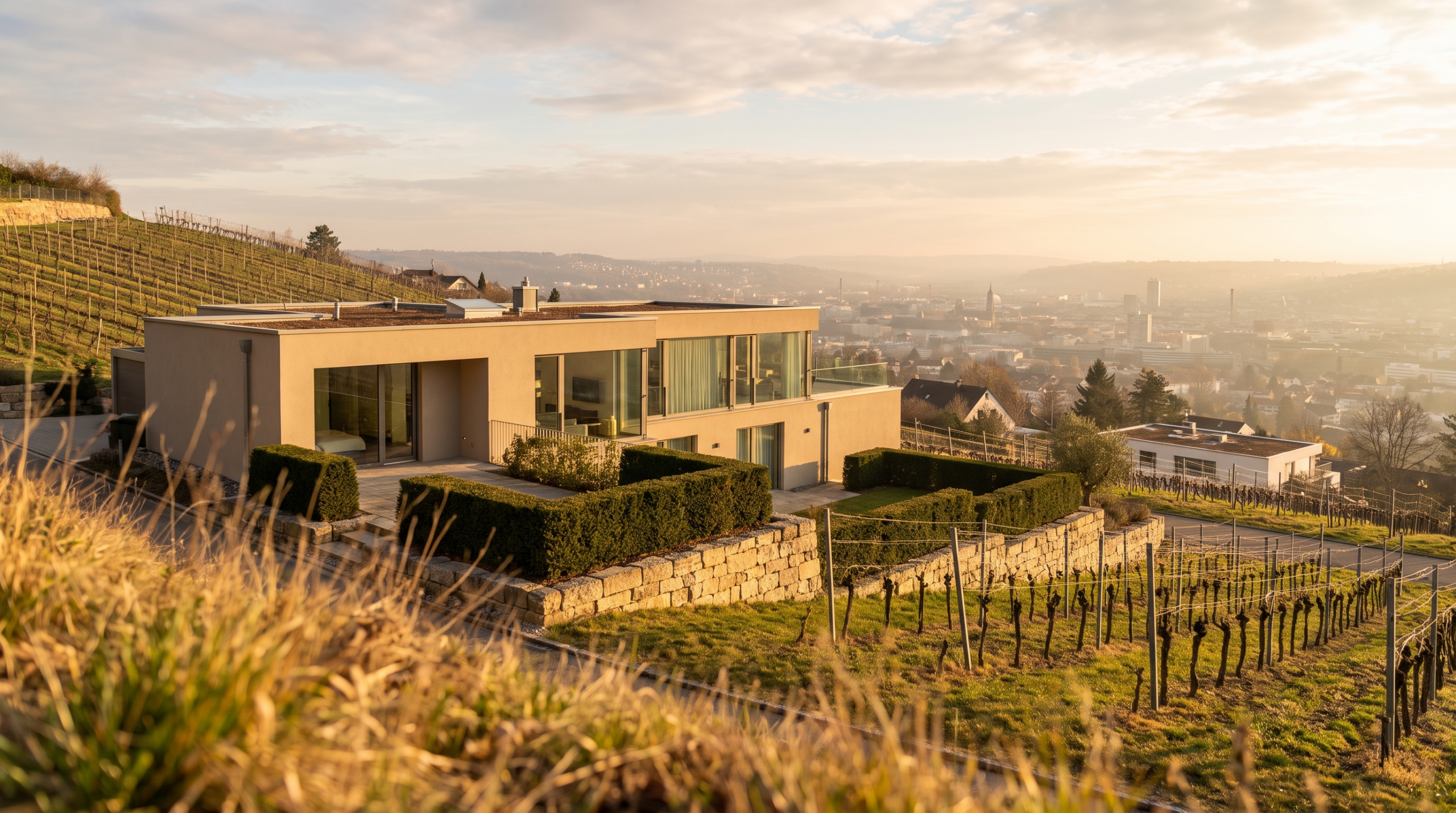 Vermarktungsstrategie Immobilie Stuttgart: Halbhöhenlage mit Blick über die Stadt