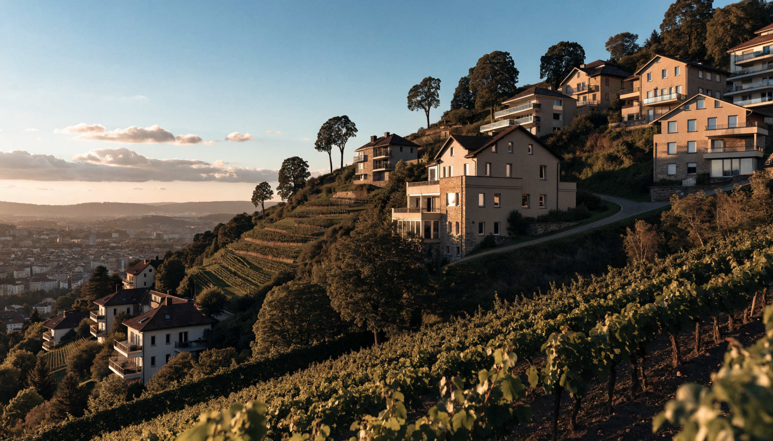 Bodenrichtwert Stuttgart nach Stadtteil: Halbhöhenlage mit Weinbergen und Blick über die Stadt